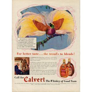 1939 Calvert Blended Whiskey Vintage Print Ad (L10)
